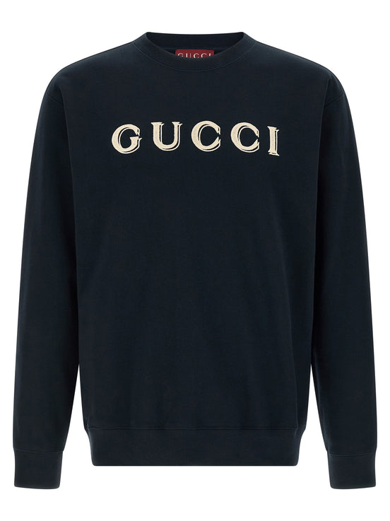 Logo embroidery sweatshirt