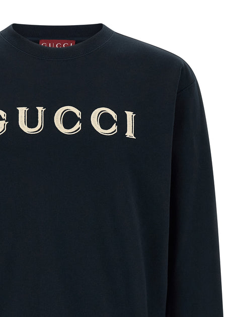 Logo embroidery sweatshirt