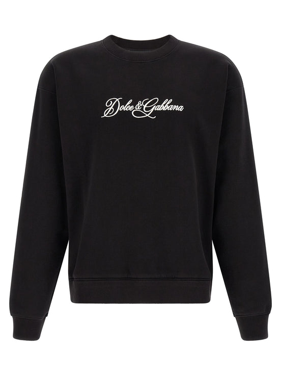 Logo embroidery sweatshirt