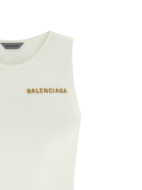 Balenciaga Logo embroidery tank top