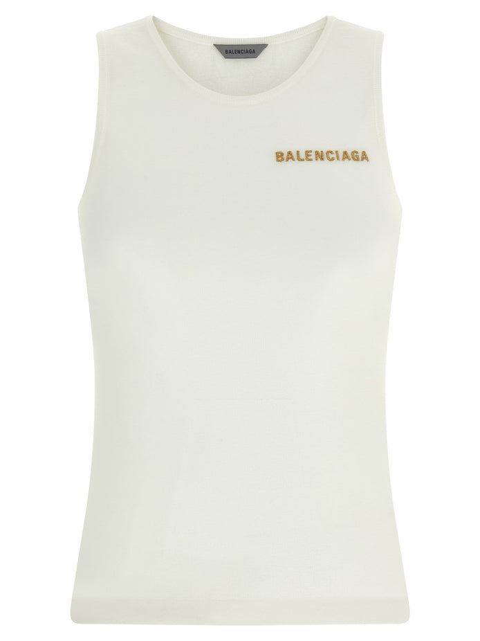 Logo embroidery tank top