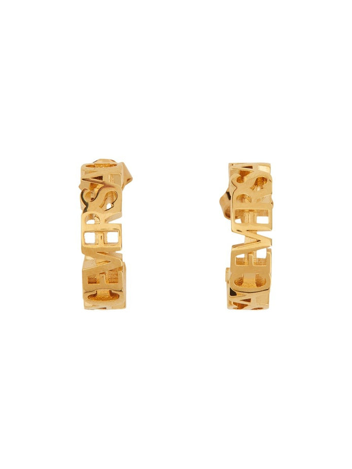LOGO HOOP EARRINGS