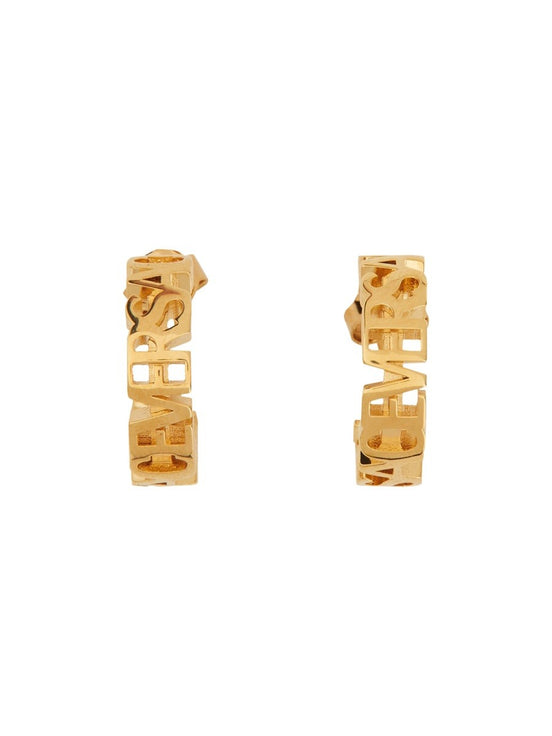 LOGO HOOP EARRINGS