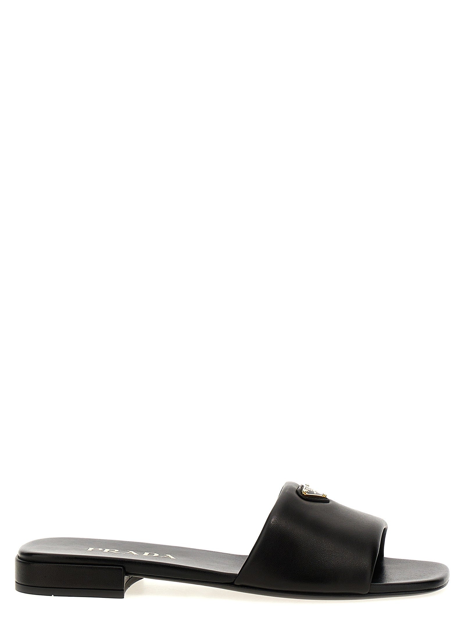 Logo leather sandals