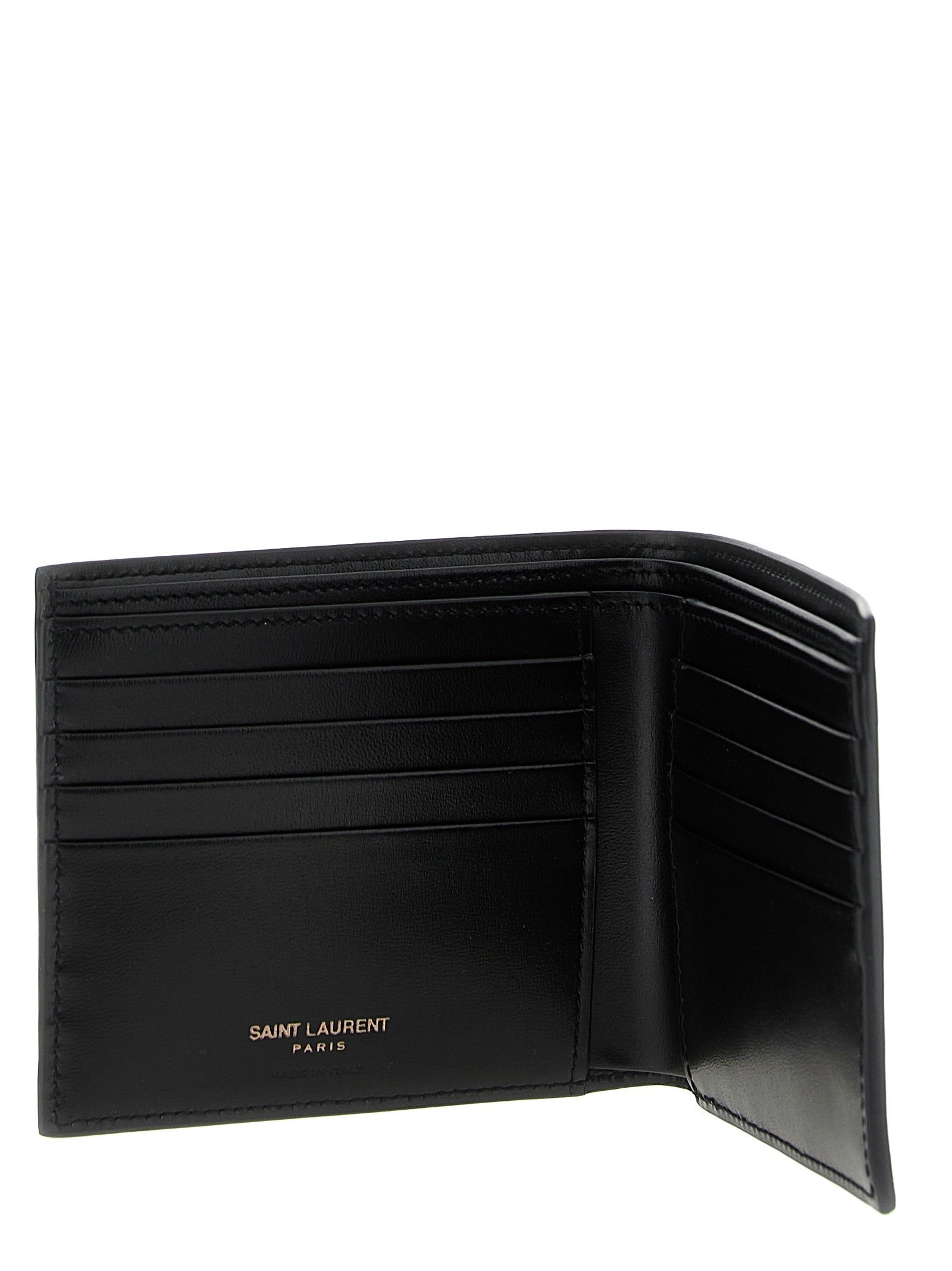 Logo leather wallet