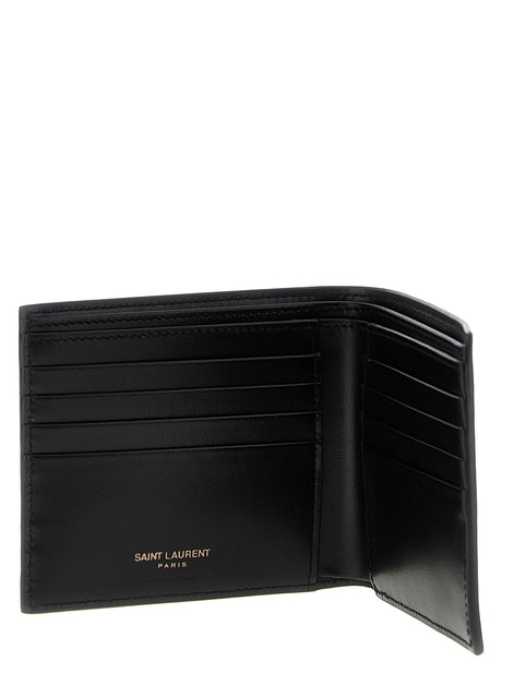 Logo leather wallet
