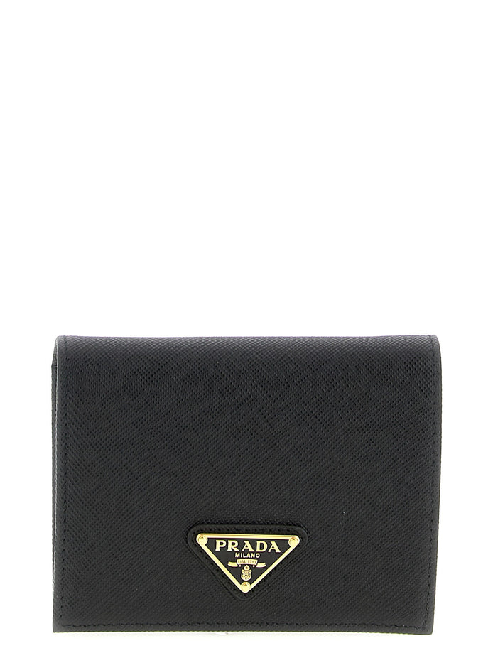 Logo leather wallet