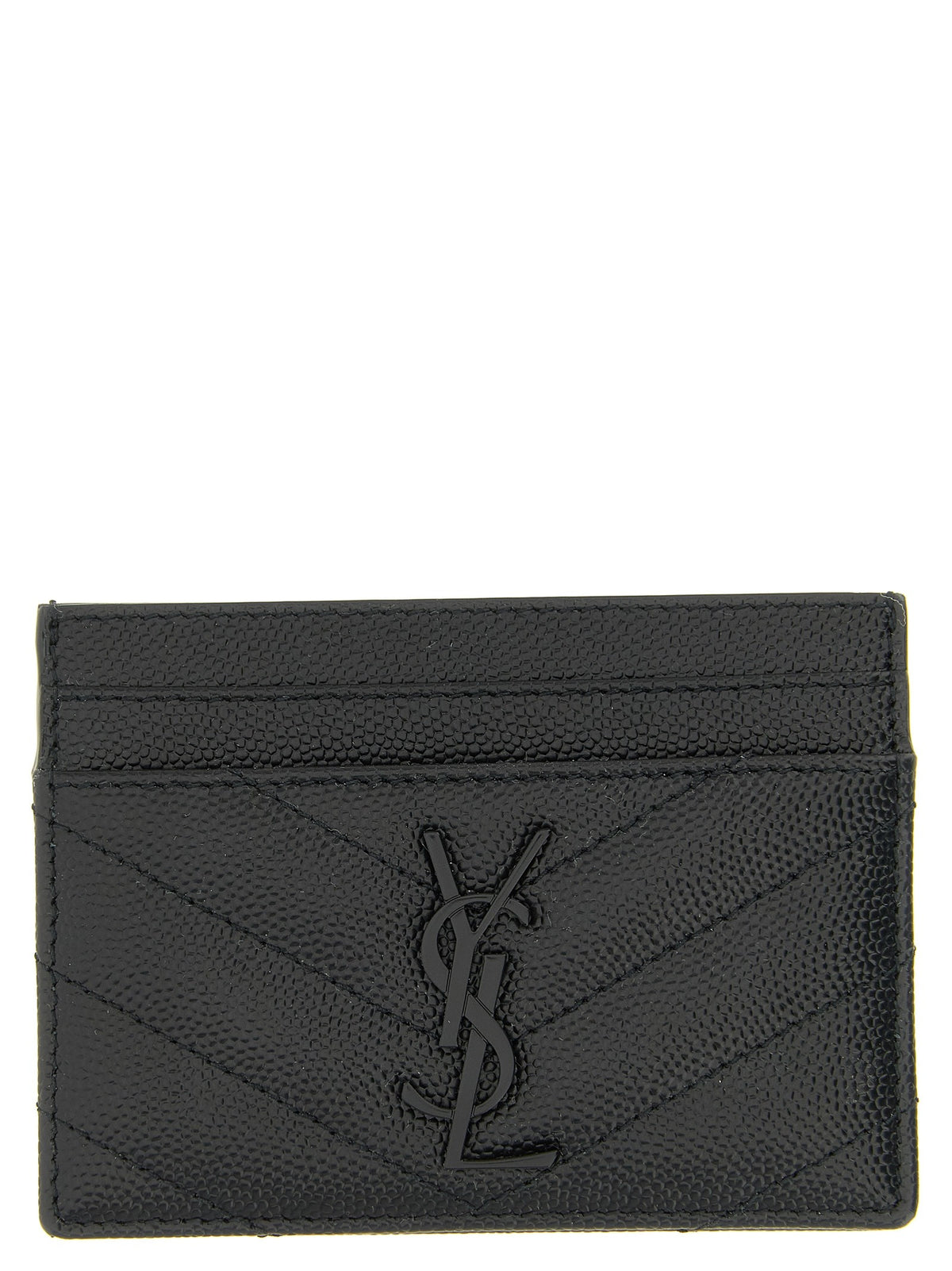 Logo matelassé card holder