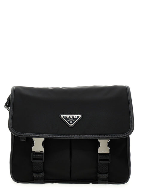 Logo nylon crossbody bag
