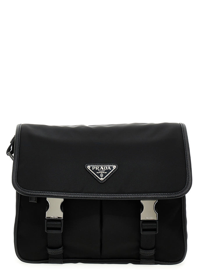 Logo nylon crossbody bag