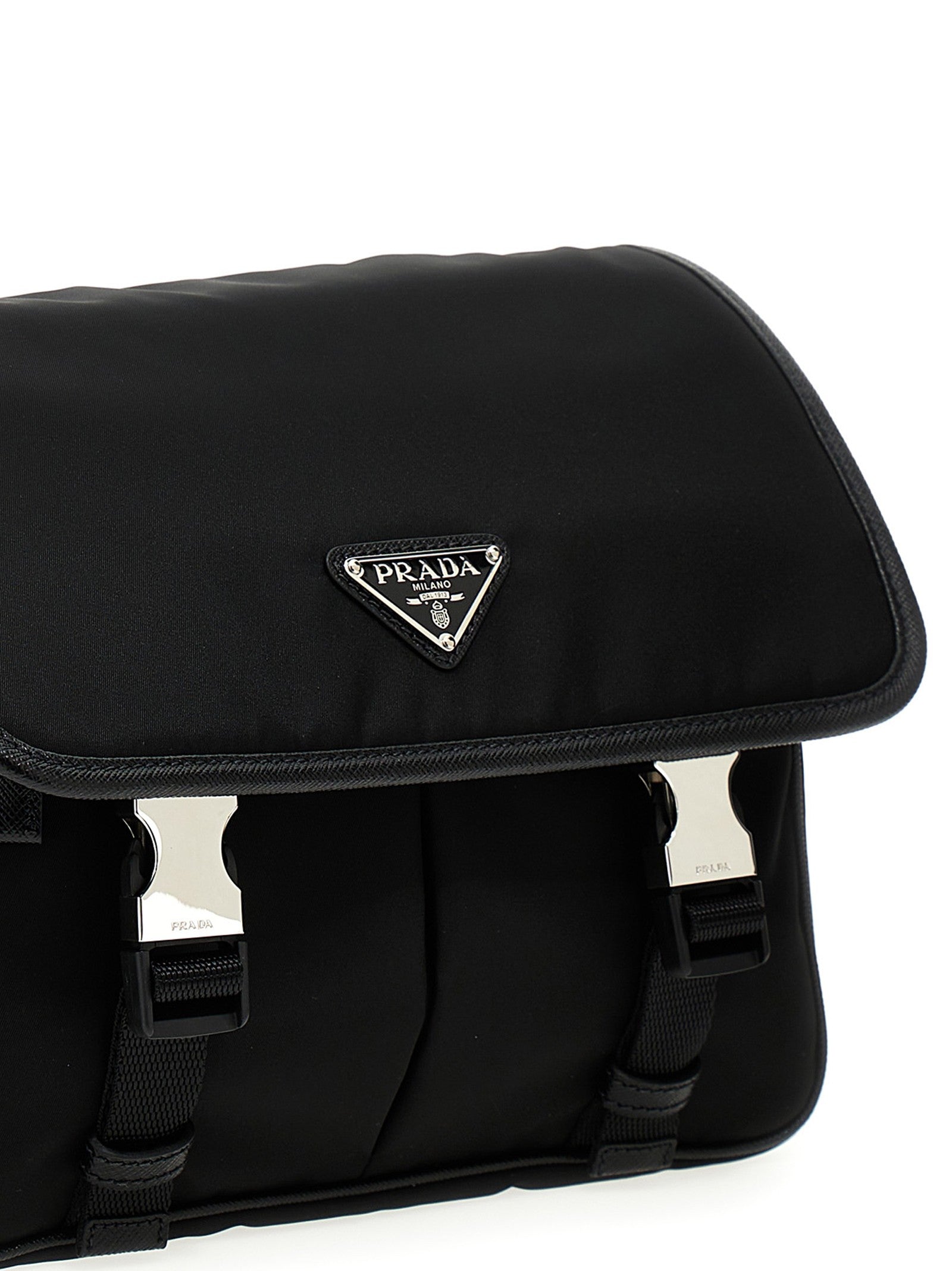 Logo nylon crossbody bag