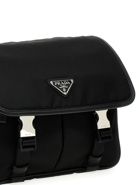 Logo nylon crossbody bag