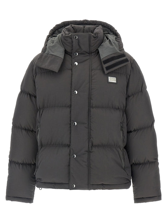 Dolce & Gabbana Logo patch down jacket