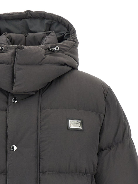 Dolce & Gabbana Logo patch down jacket