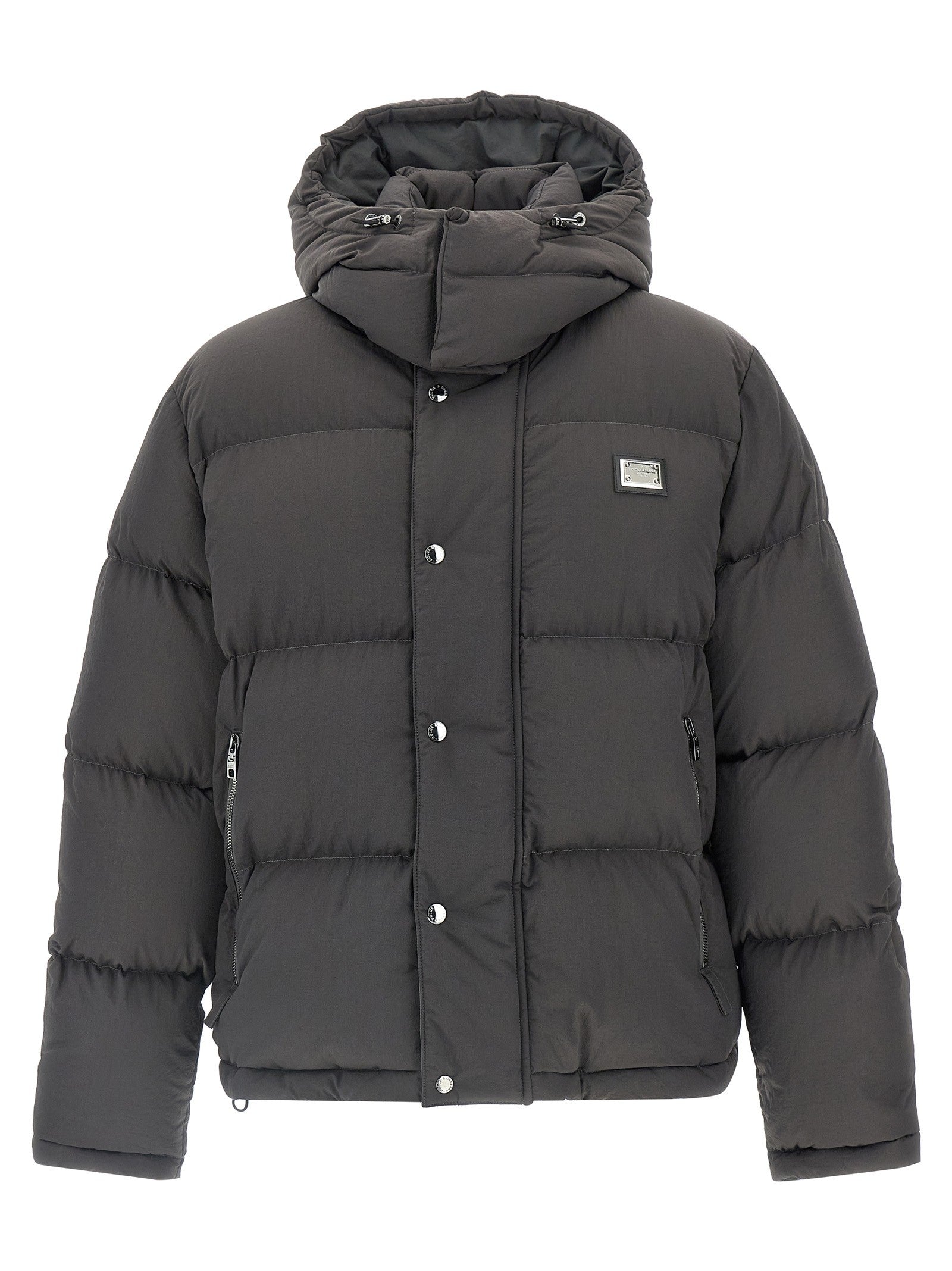 Logo patch down jacket