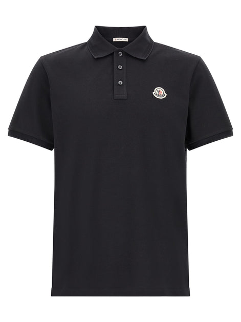 Logo patch polo shirt