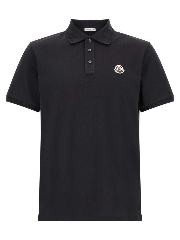 Logo patch polo shirt