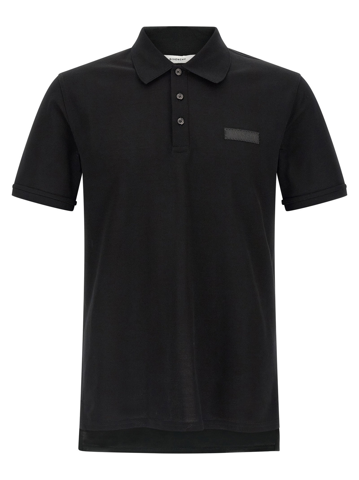 Logo patch polo shirt