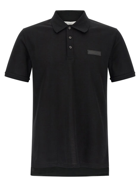 Logo patch polo shirt