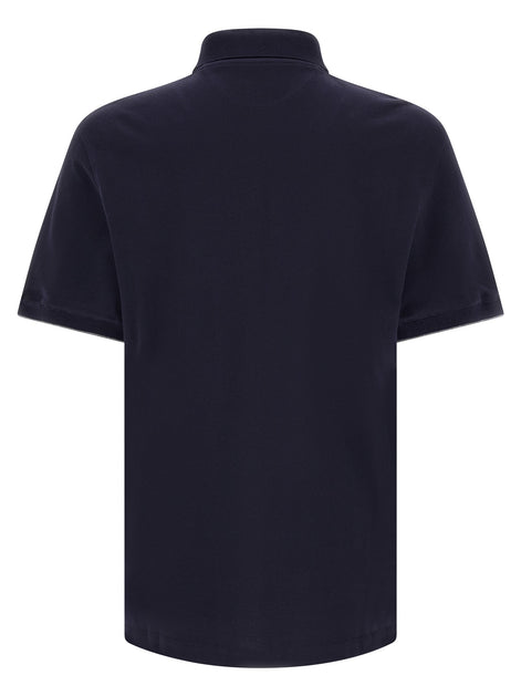 Brunello Cucinelli Logo piqué polo shirt