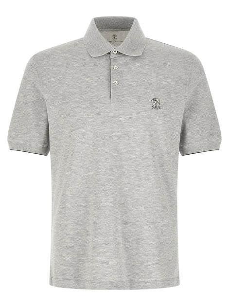 Logo piqué polo shirt