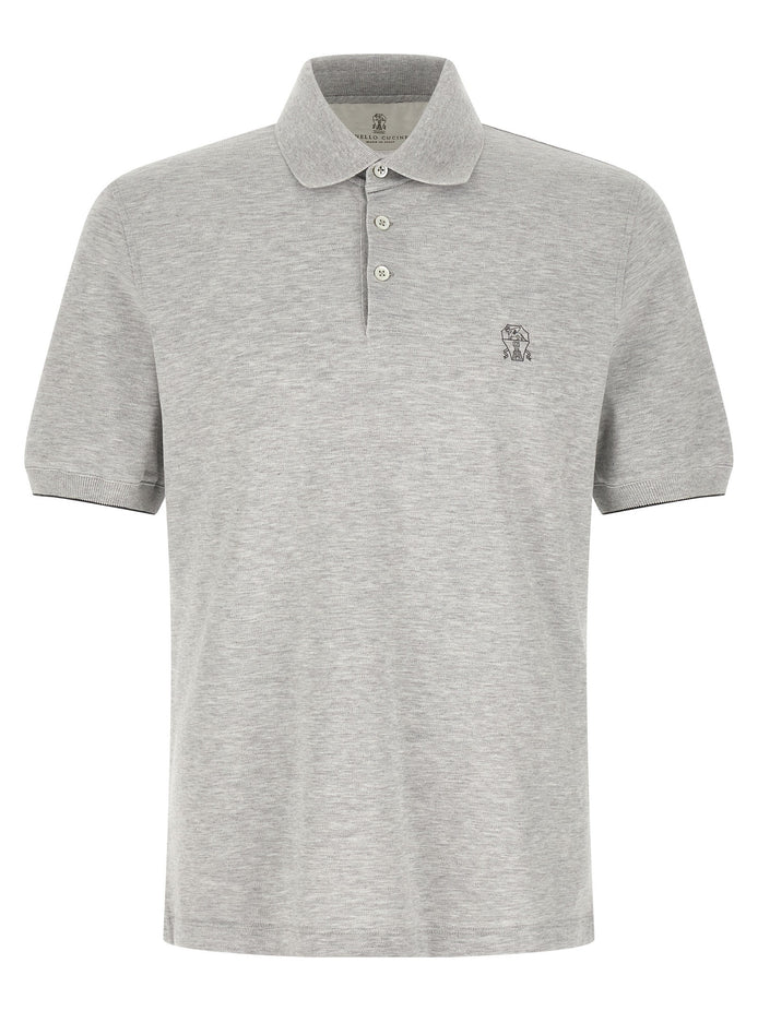 Logo piqué polo shirt
