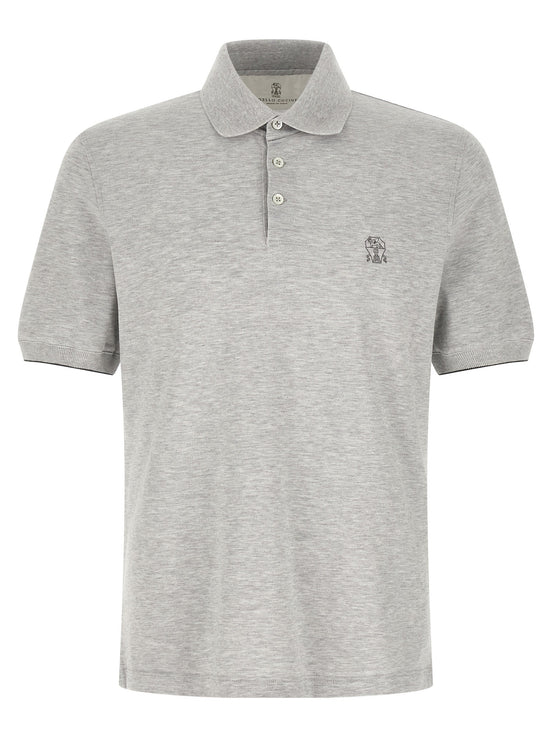 Logo piqué polo shirt