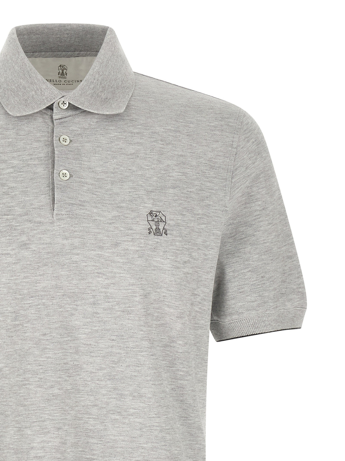 Brunello Cucinelli Logo piqué polo shirt