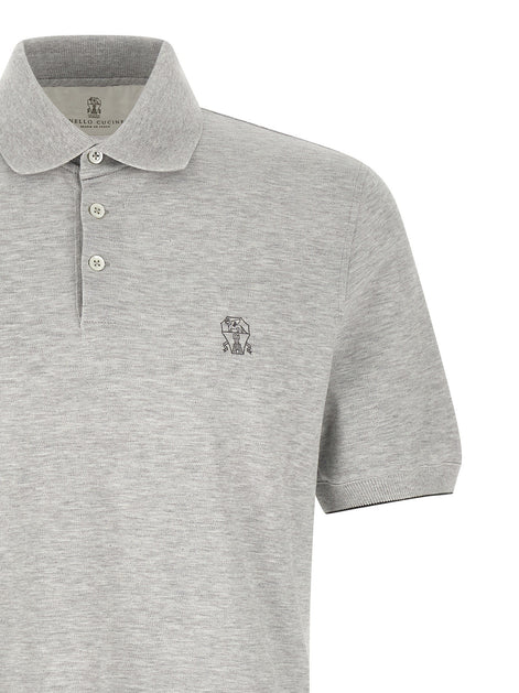 Brunello Cucinelli Logo piqué polo shirt