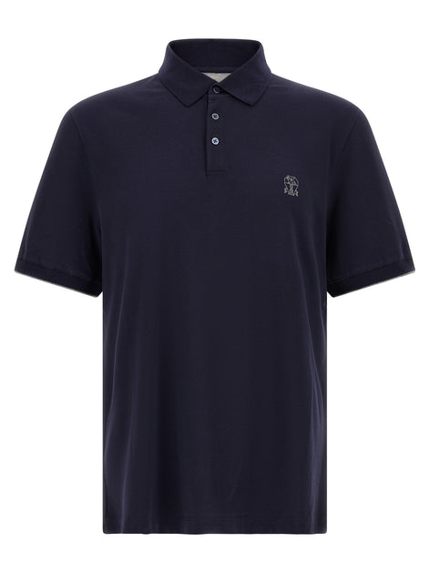 Logo piqué polo shirt
