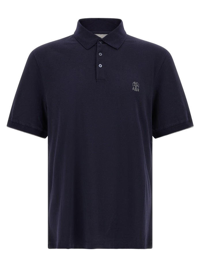 Logo piqué polo shirt