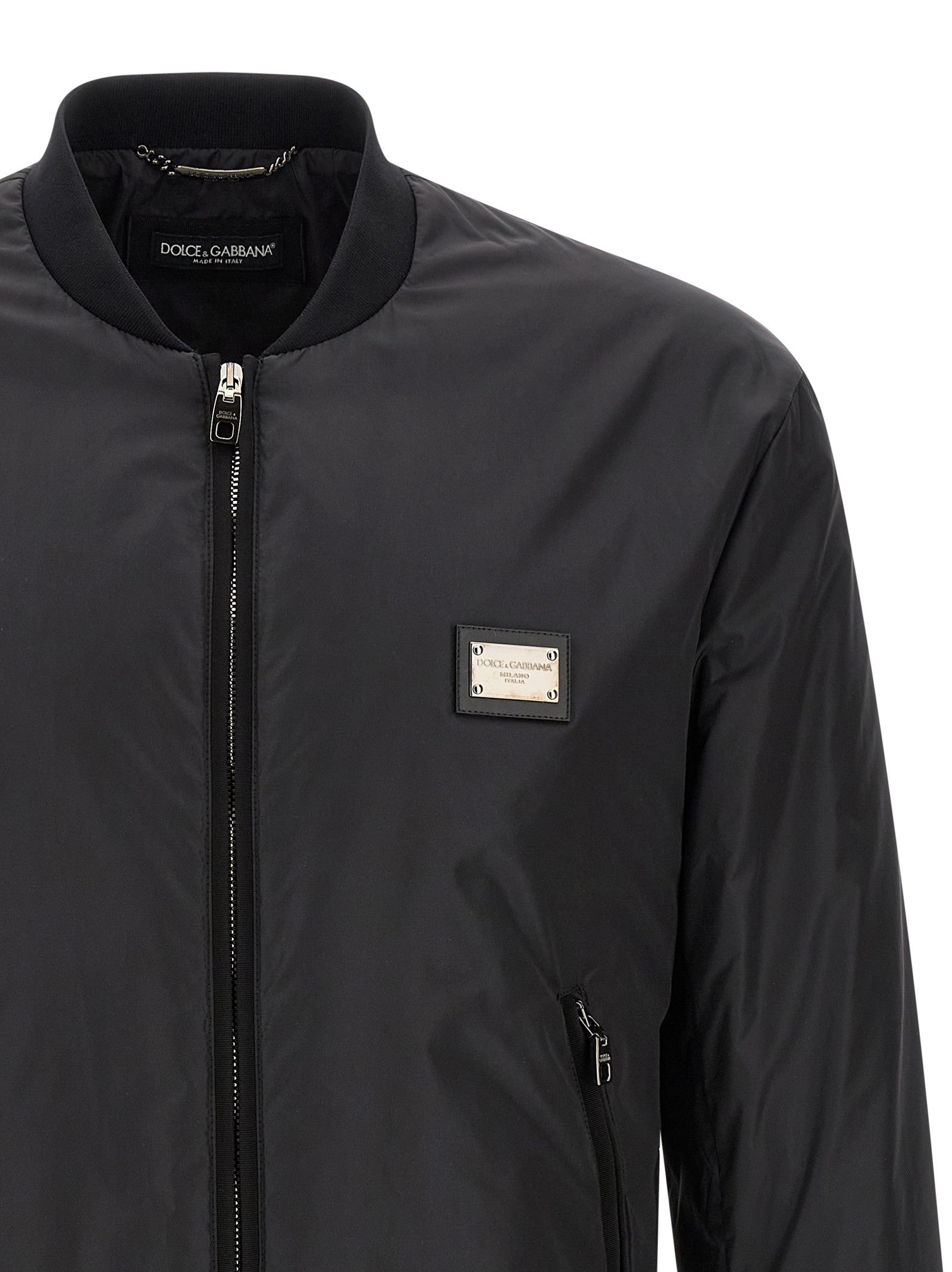 Dolce & Gabbana Logo plaque bomber jacket