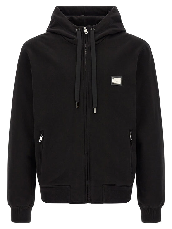 Logo plaque hoodie