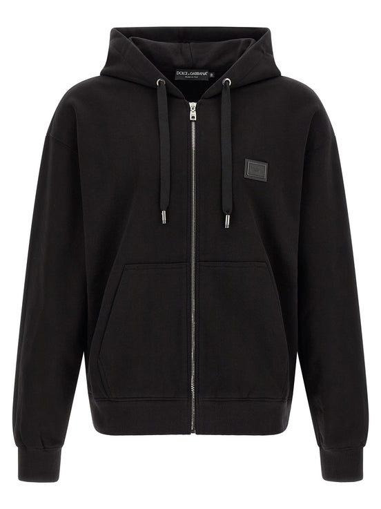 Logo plaque hoodie