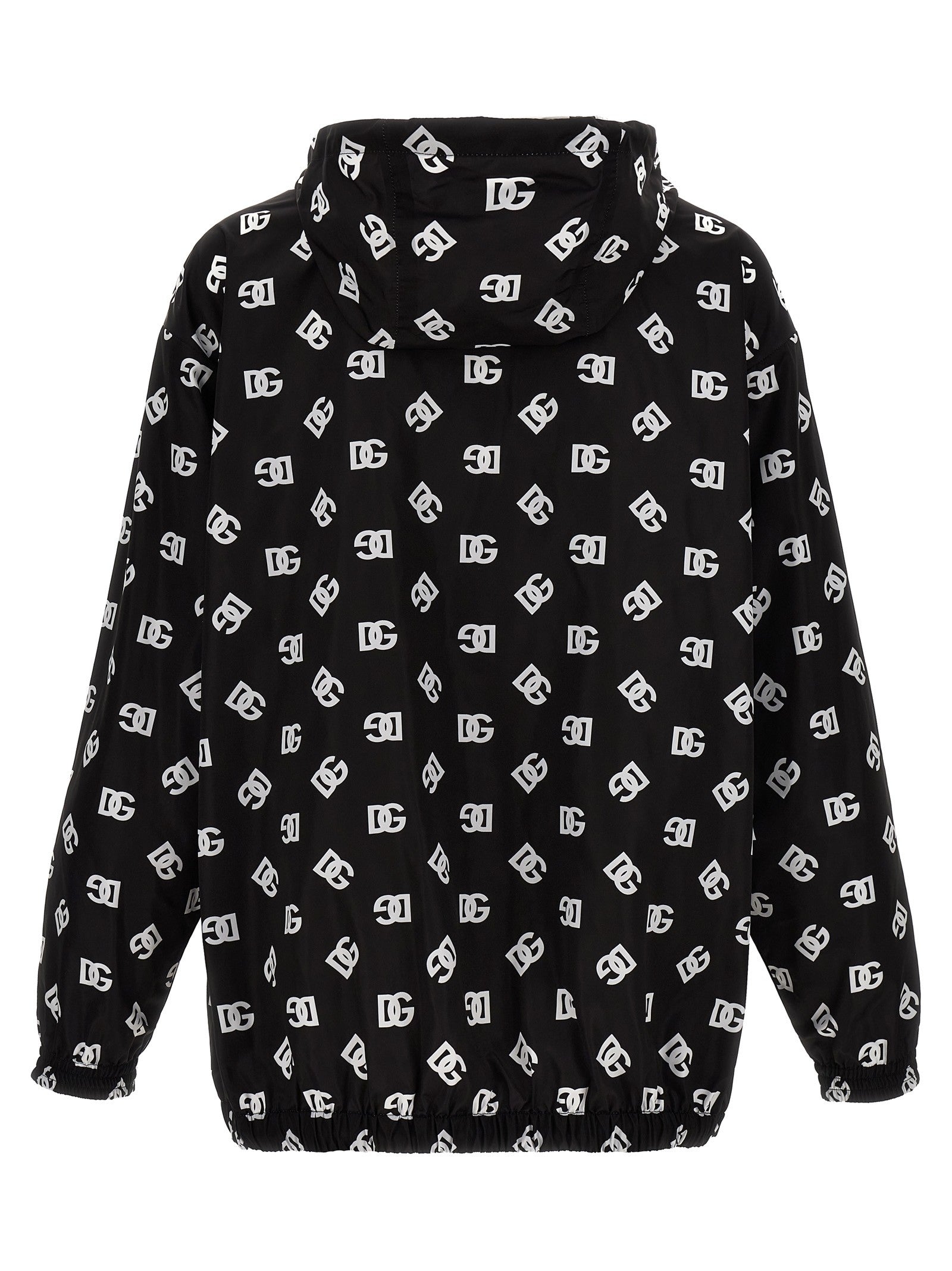 Logo print hooded jacket