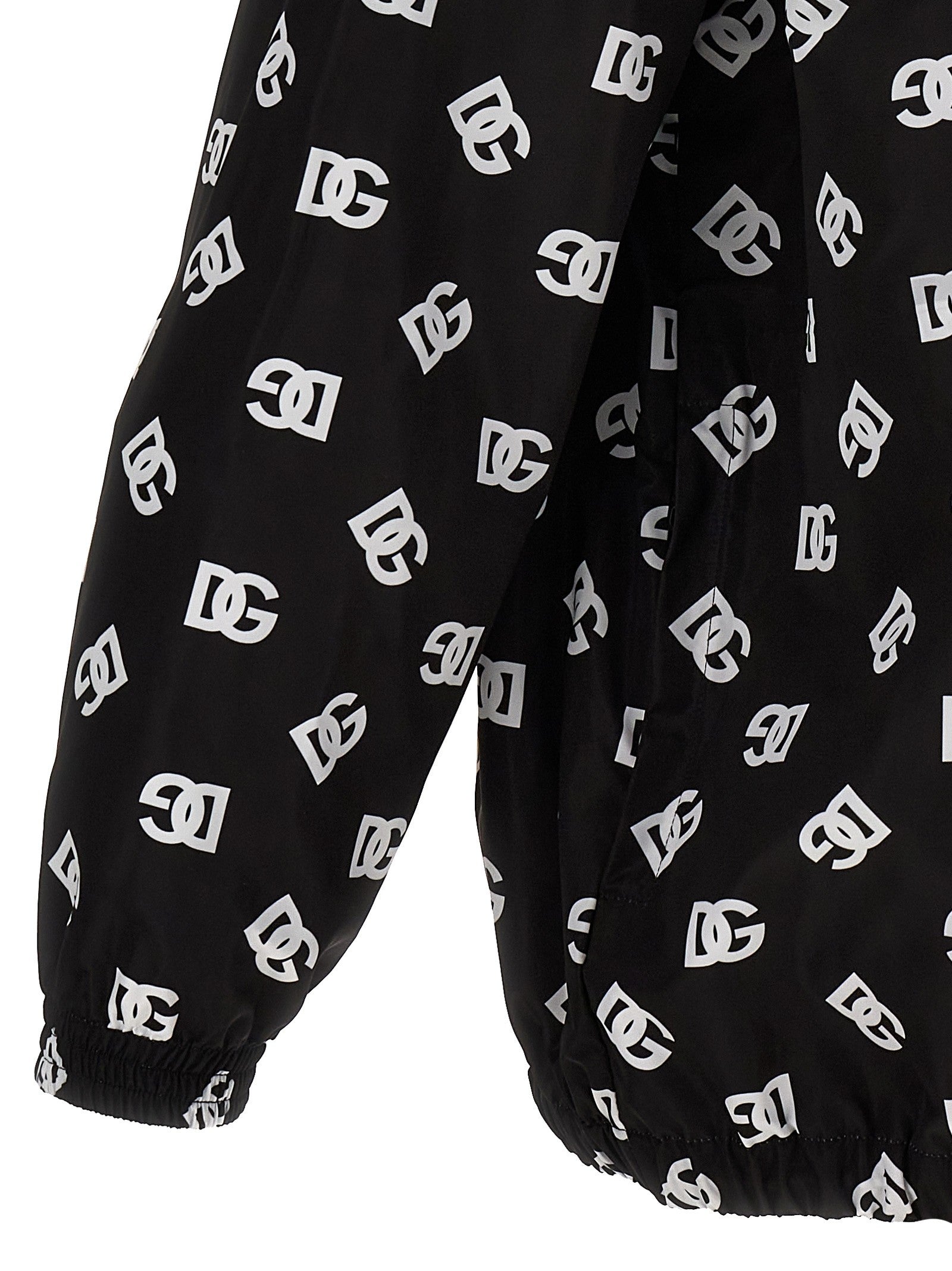 Logo print hooded jacket