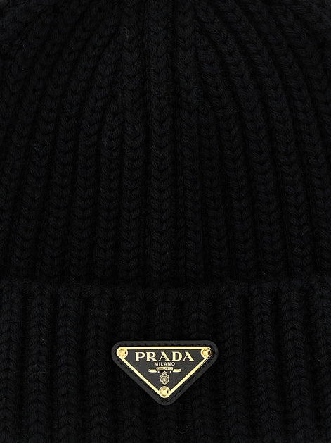 PRADA Logo triangle beanie