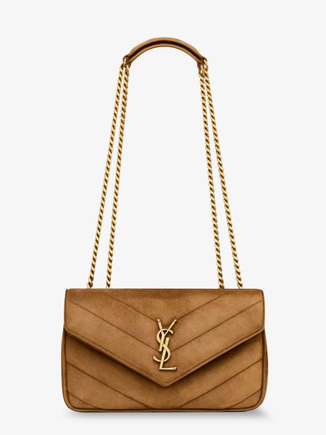 Loulou leather shoulder bag with metal Cassandre logo