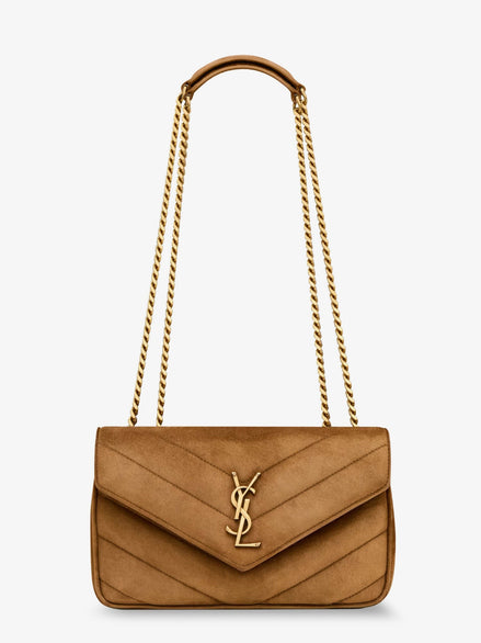 Loulou leather shoulder bag with metal Cassandre logo