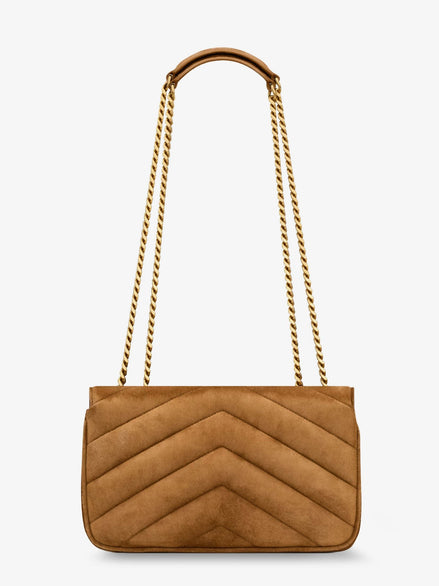 Saint Laurent Loulou leather shoulder bag with metal Cassandre logo