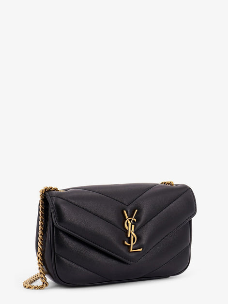 Loulou Mini leather crosbody bag with chevron stitching