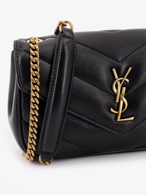 Loulou Mini leather crosbody bag with chevron stitching
