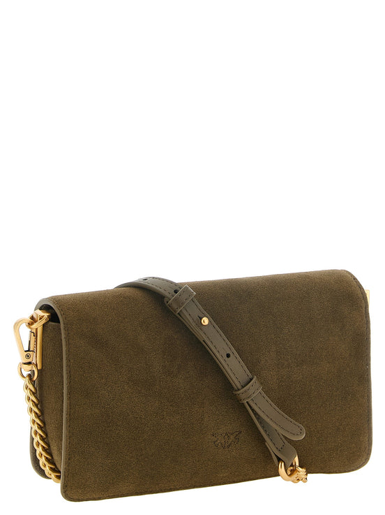 Pinko 'Love One Slouchy' classic green shoulder bag