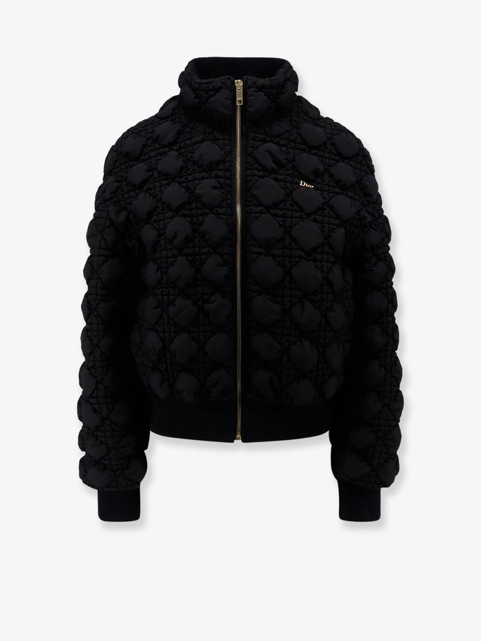 Macrocannage jacket with zip