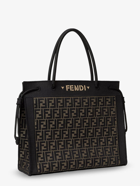 Fendi Magic Shopper bag in FF fabric with embroidered logo on the front