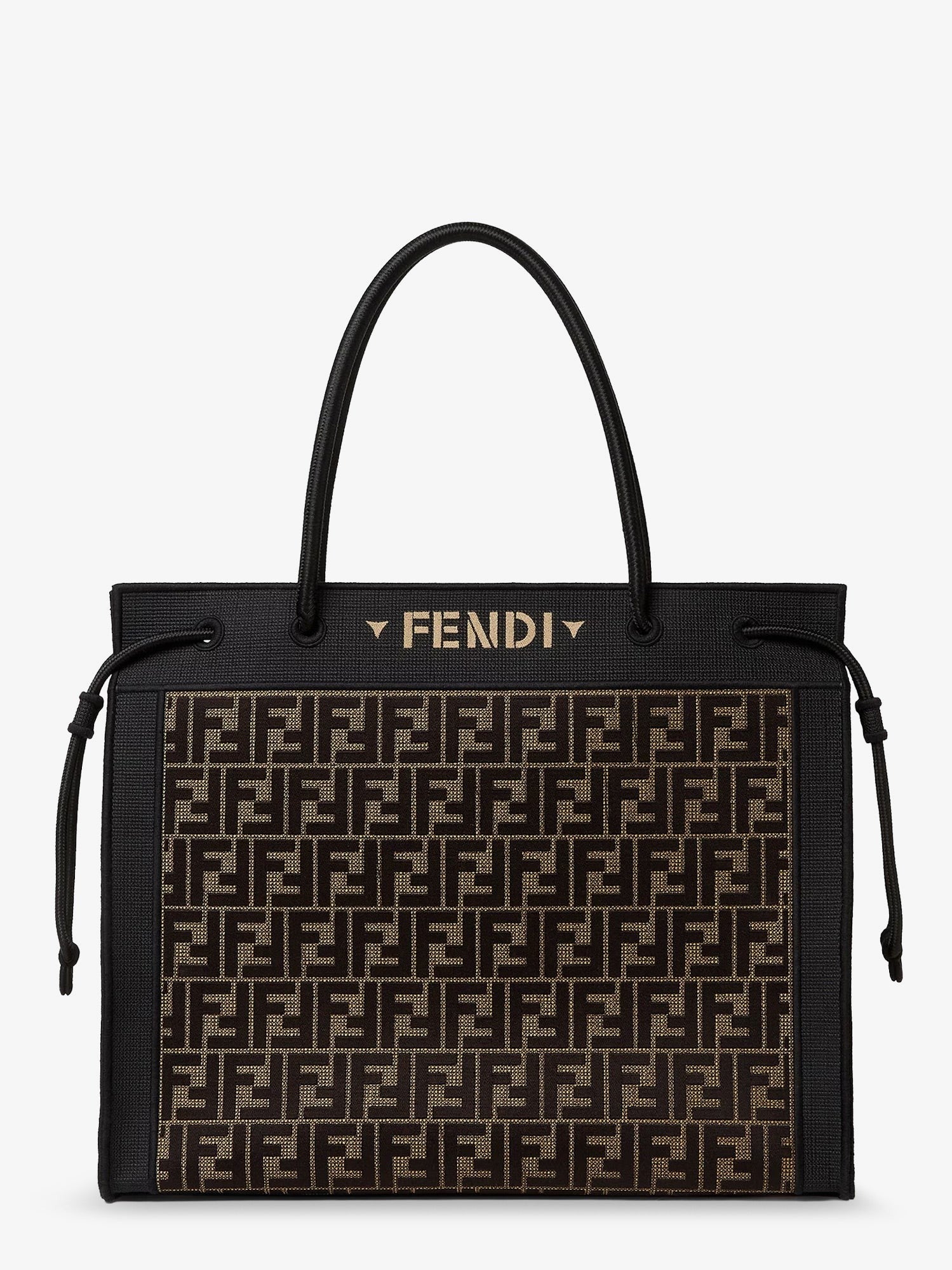Magic Shopper bag in FF fabric with embroidered logo on the front