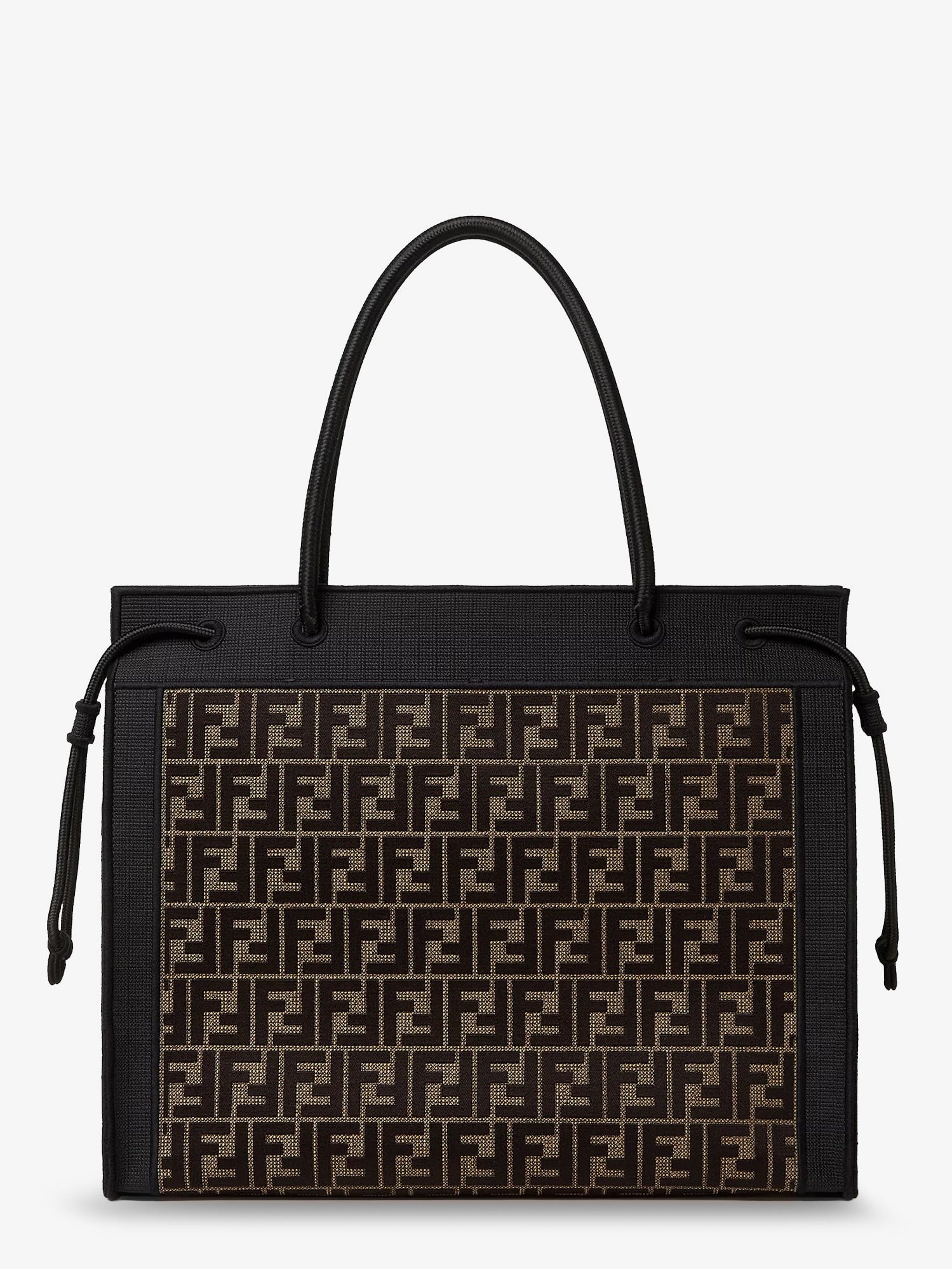 Fendi Magic Shopper bag in FF fabric with embroidered logo on the front