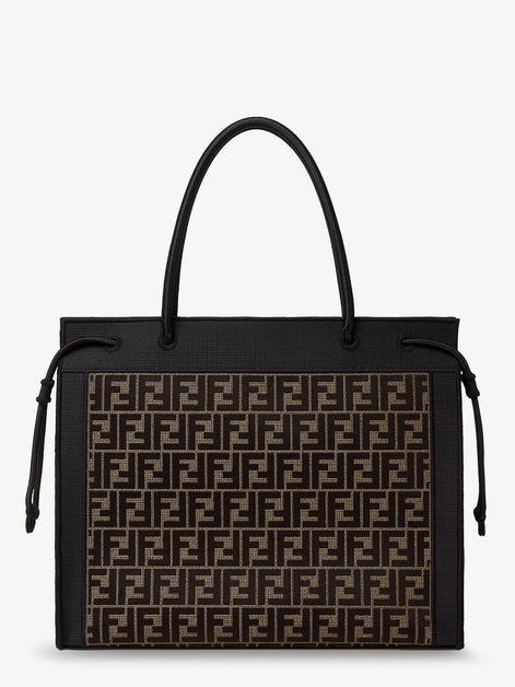 Fendi Magic Shopper bag in FF fabric with embroidered logo on the front