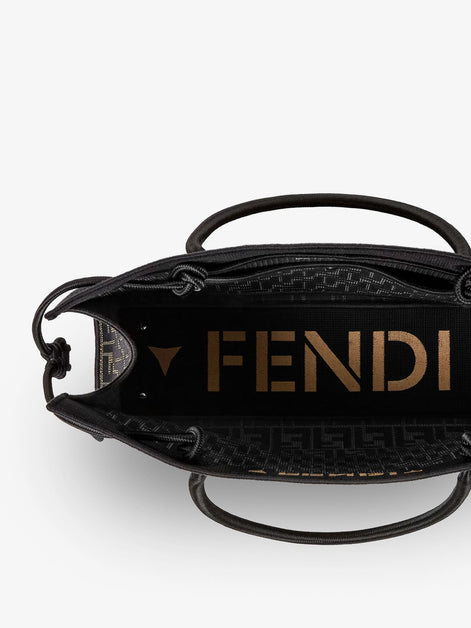 Fendi Magic Shopper bag in FF fabric with embroidered logo on the front