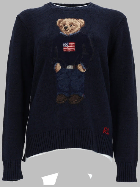 MAGLIA "BEAR" IN COTONE E LINO